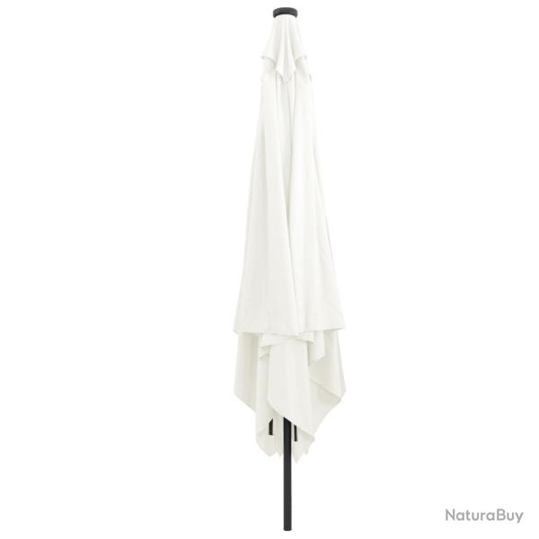 Parasol de jardin carravec lumires LED 295x245 cm blanc sable