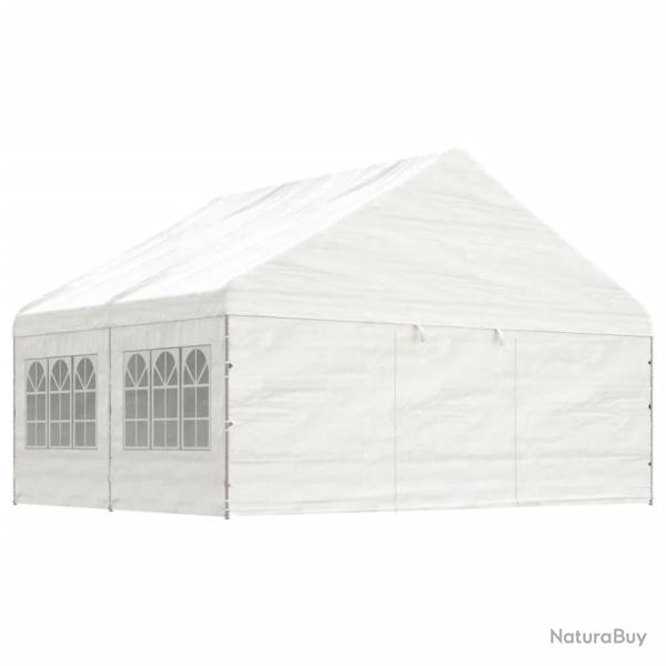 Belvdre avec toit blanc 4,46x5,88x3,75 m polythylne