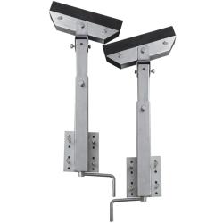Set de 2 supports &agrave; barre inclinable 63 - 88 cm pour remorque &agrave; bateau