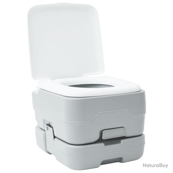 Toilette de camping portablegrise 10L rservoir d'eau douce et 10L rservoir  dchets