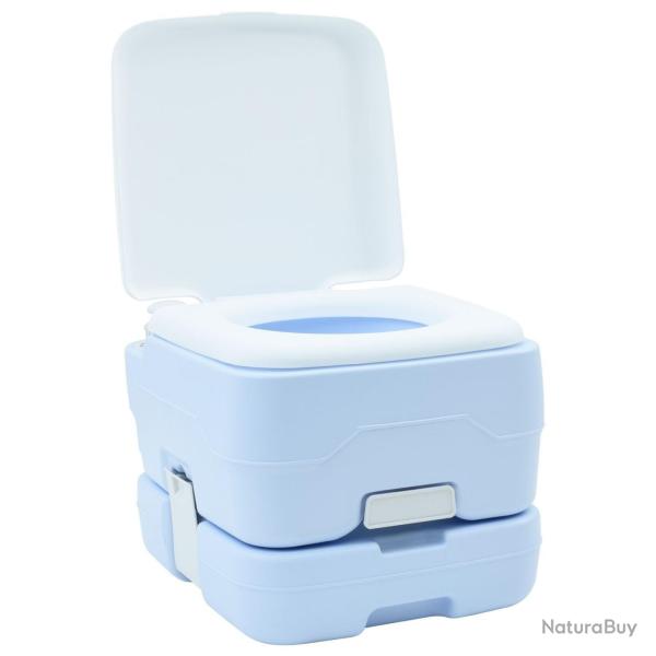 Toilette de camping portablebleu 10L avec rservoir d'eau douce de 10L et rservoir  dchets