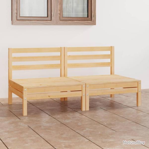 Canap� � 2 places de jardin Bois de pin solide