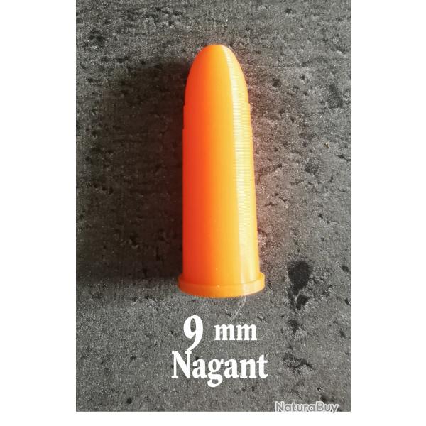 Douille Amortisseur, fausse Cartouche 9mm Nagant et autres, lot de 6