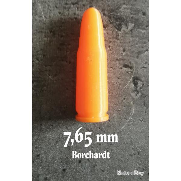 Douille Amortisseur, fausse Cartouche 7.65 Borchardt et autres, lot de 5