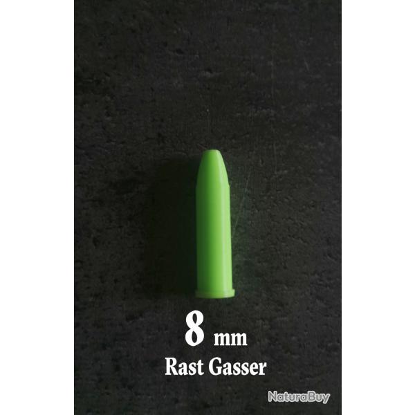 Douille Amortisseur, fausse Cartouche 8 mm Rast Gasser et autres, lot de 8