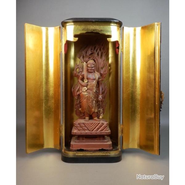 Bouddha - Buddha kannon, Acala & Zushi box 36.8 cm
