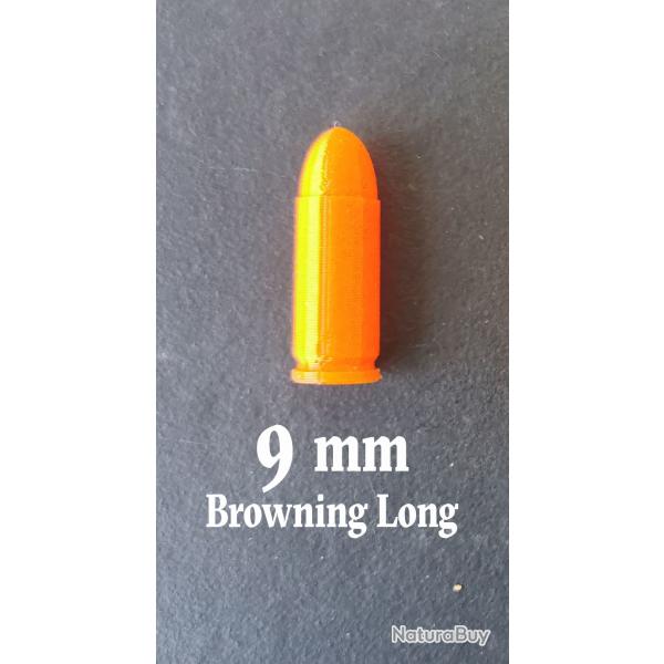 Douille Amortisseur, fausse Cartouche 9 mm Browning Long et autres, lot de 5