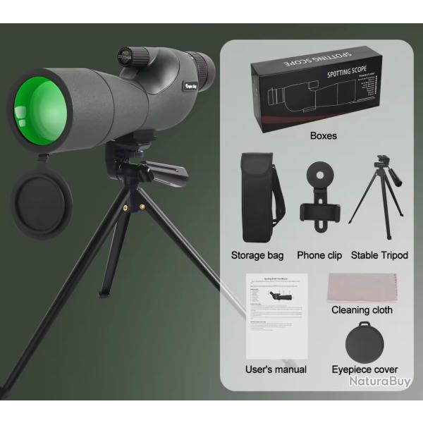 Longue vue 25-75x60 HD T�lescope /Tr�pied - LIVRAISON OFFERTE