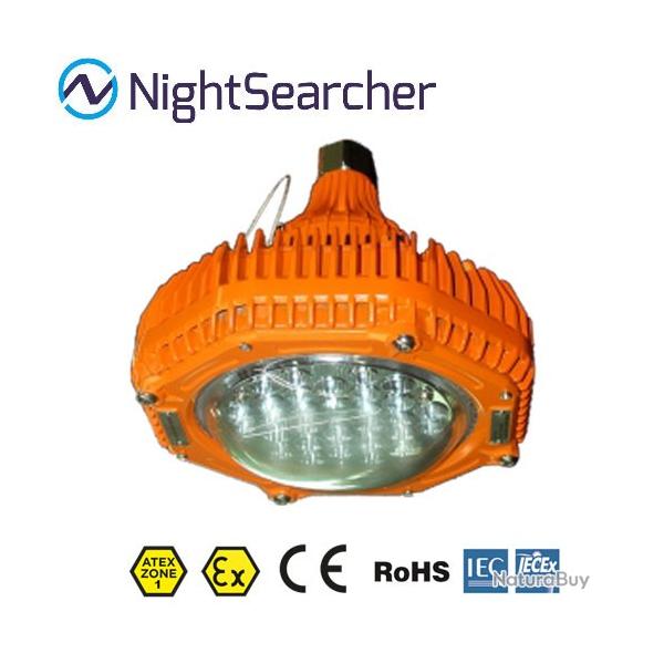 Suspension Titan Nightsearcher 7350 Lumens - Zone 1 et 21 - Projecteur ATEX rond AC