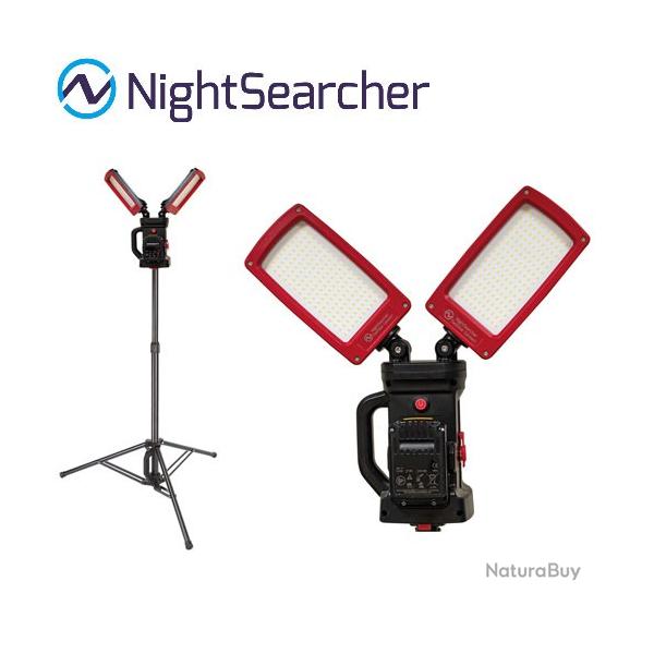 Lampe de travail NightSearcher TwinStar Connect rechargeable - 12000 Lumens - Double t�te orientable
