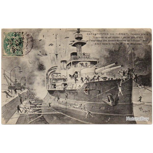 CPA - Marine Militaire - Catastrophe du " IENA "- Croquis pris � 2 heures  N�3099