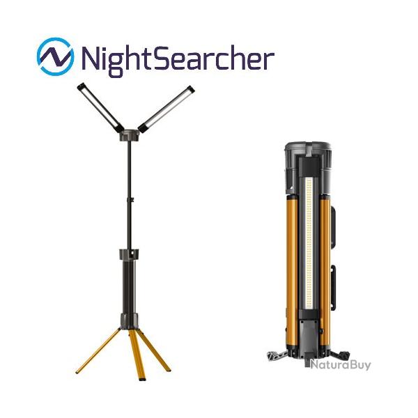 Lampe de travail Nightsearcher Tower Pro 10K 10000 Lumens - Hybride batterie/secteur