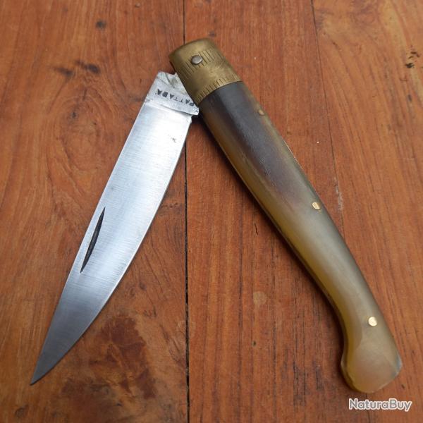 Tr�s Grand et magnifique Couteau SARDE PATTADA 26 cm Manche en Corne