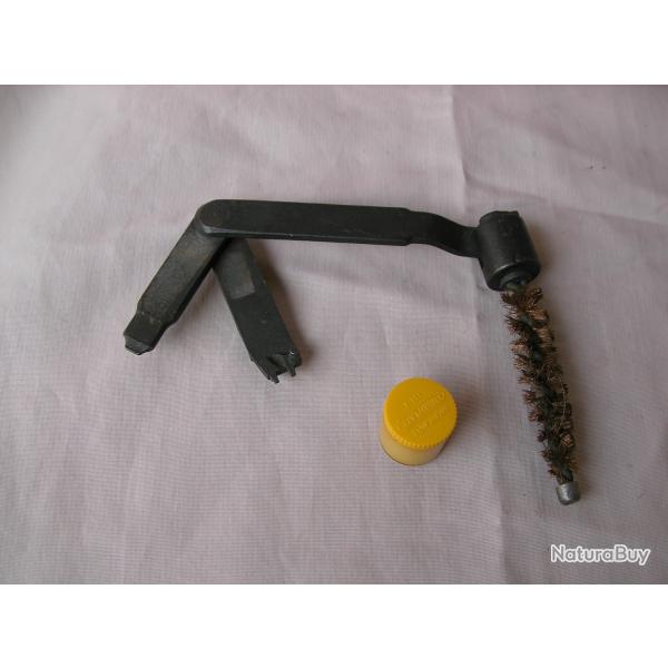 WW2 US LOT OUTIL DE NETTOYAGE M1 ET PETIT POT DE GRAISSE MILITAIRE AMRICAIN ( 39-45 ) RFRENCS GI