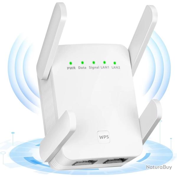 AMPLIFICATEUR WIFI 1200Mbps AC1200 2.4G/5GHz Signal r�seau LONGUE PORTEE NEUF