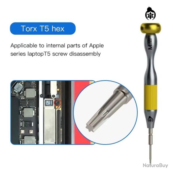 TOURNEVIS DE PRECISION TORX T5 MAGNETIQUE Ma-ant My-903 TELEPHONE ORDINATEUR SWITCH PC