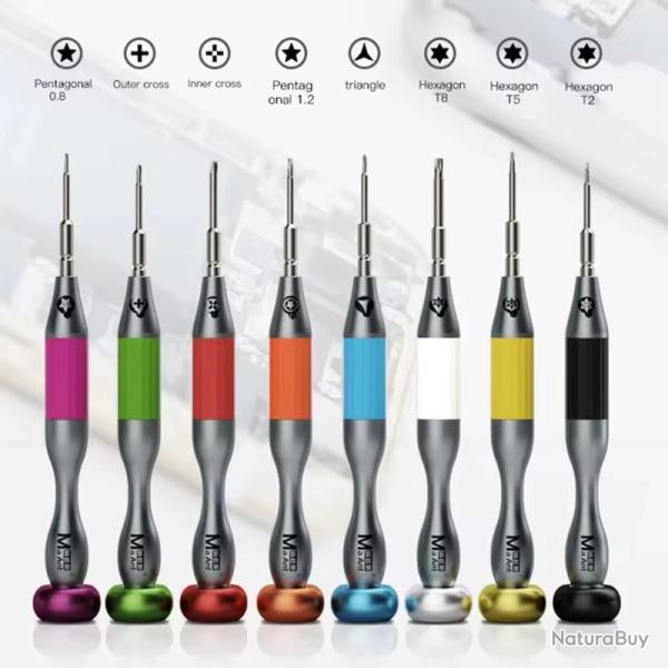 KIT COMPLET DE 8 TOURNEVIS MAGNETIQUES Ma-ant My-903 TELEPHONE ORDINATEUR SWITCH ORDINATEUR NEUF