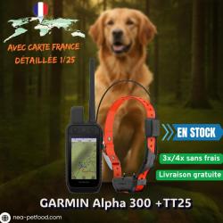 Alpha 300 TT25 GARMIN avec carte France d&eacute;taill&eacute;e LIV GRATIS Pack GARMIN avec Carte 1/25 FRANCE + Co