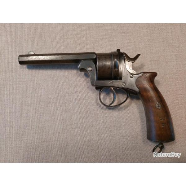 Superbe et rare revolver GALAND � clef calibre 12mm Perrin galand
