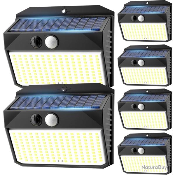 Lot de 6 Lumiere Solaire Exterieur avec D�tecteur de Mouvement, 150LED Spot Solaire IP65 Etanche
