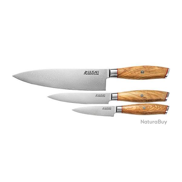 Damas 10Cr - Coffret 3 couteaux - R�f: WUDORC3C