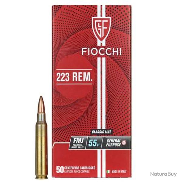 BOITE DE 50 CARTOUCHES FIOCCHI CAL.223REM FMJ 55GRS - CATEGORIE B