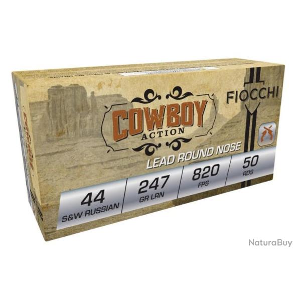 BOITE DE 50 CARTOUCHES FIOCCHI CAL.44RUSSIAN LRN 247GRS - CATEGORIE B