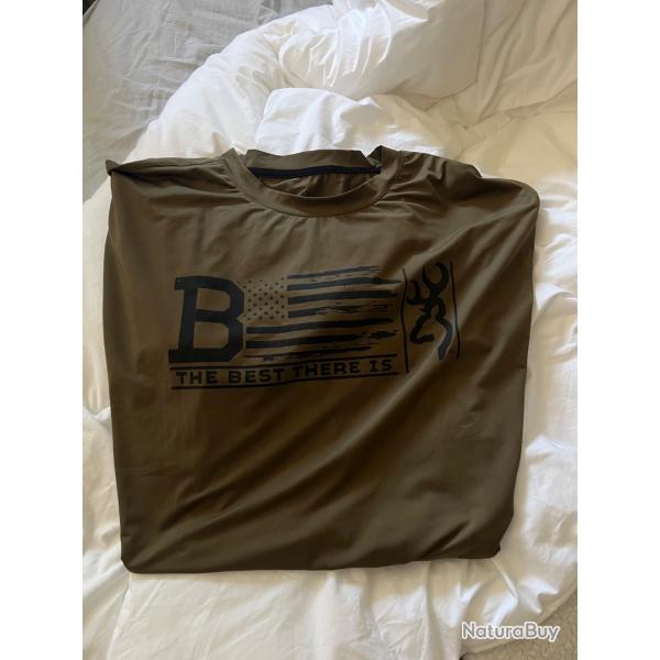 Tee-shirt vert kaki Browning 3XL