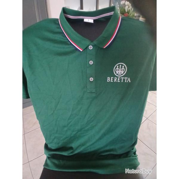 Polo vert beretta L