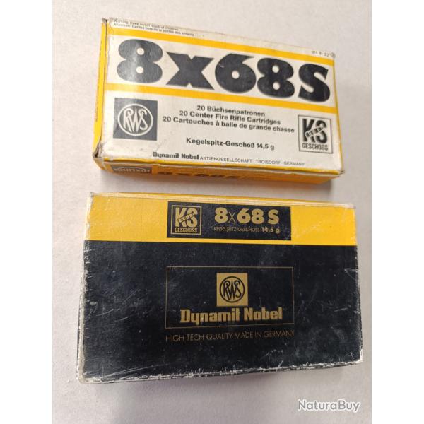 Balle calibre 8 x 68 S