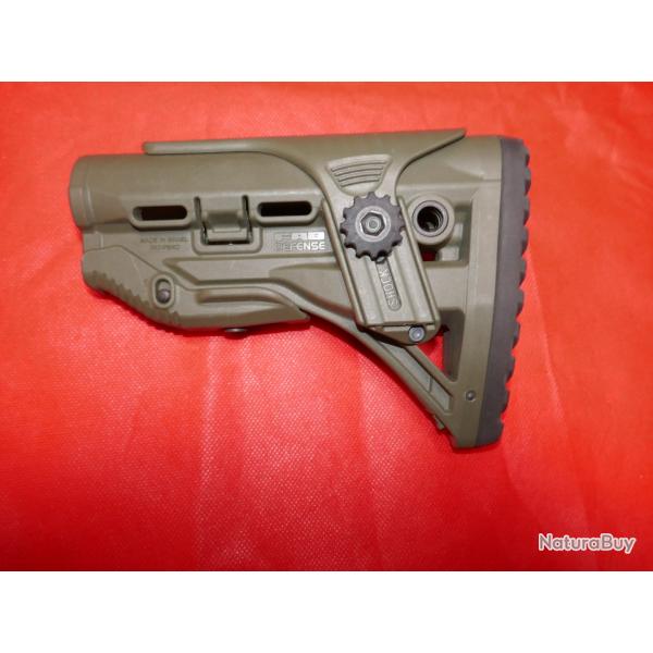 Crosse FAB DEFENSE type M4 finition OD GREEN avec appui joue