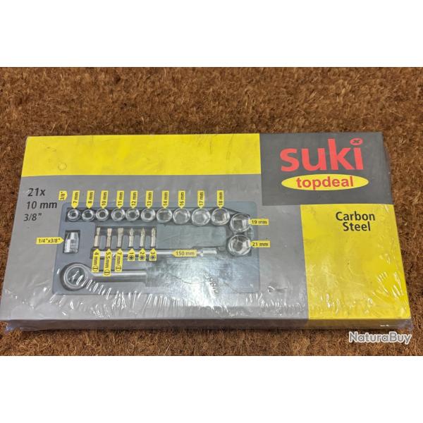 PROMO ! MALLETTE 21PCS CL  CLIQUET + DOUILLES 10.0MM (3/8P)