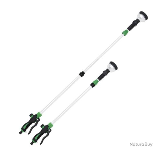Lance de pulv�risation t�lescopique vert/noir 75-110 cm - 10 jets, l�g�re et r�glable