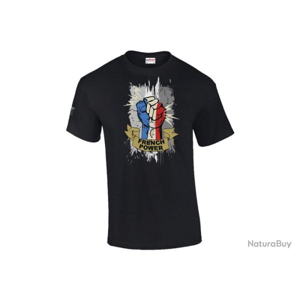 T-shirt French power Coloris Noir