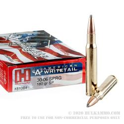 Cartouches HORNADY 30-06 SPRINGFIELD SPRG 180grs SP- Boite de 20 unit&eacute;s