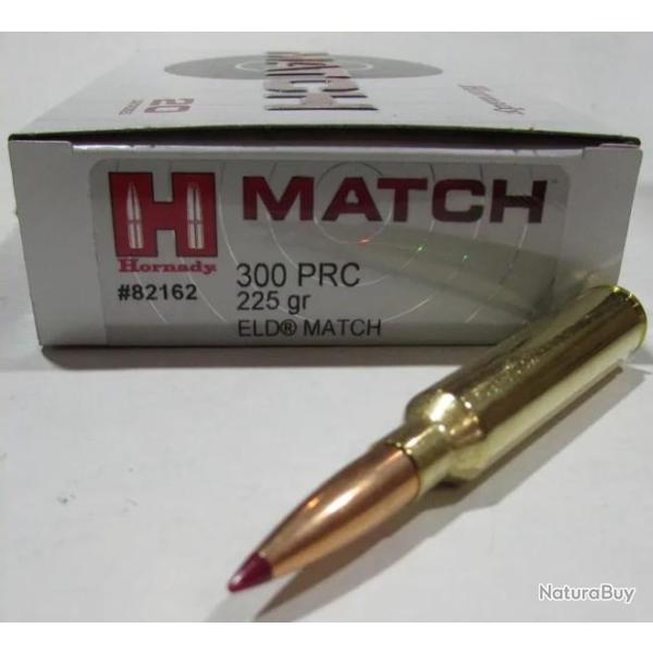 Cartouches HORNADY - ELD MATCH - Cal: 300 PRC - 225grs - 82162 - x20
