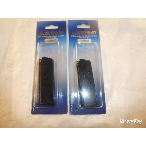 chargeurs MEG-CAR pour COLT "officier" cal 45 en 6 coups