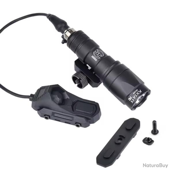 Lampe Tactique LED 510 Lumens - Pour Fusil AR15 - Montage Picatinny 20mm - Airsoft Chasse - Noir pt