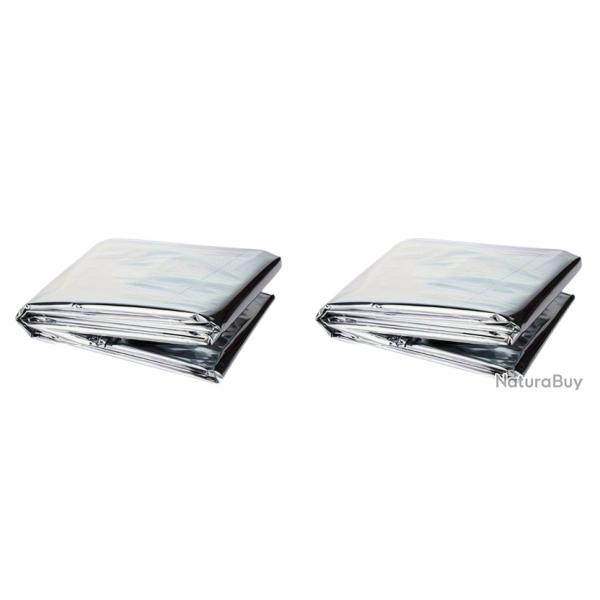 Lot de 2 Couvertures de survie