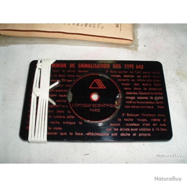 MIROIR DE SIGNALISATION S.O.S TYPE 643 DE L'ARMEE DE L'AIR FRANCAISE  , PERIODE 1960 GUERRE ALGERIE