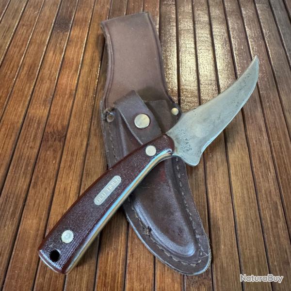 COUTEAU U.S VINTAGE OLD TIMER SHRADE 151 DANS SON �TUIS DE CEINTURE CUIR