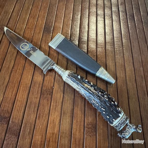 SUPERBE COUTEAU NICKER VINTAGE TRADITIONNEL ALLEMAND LOK-F ARTISANALE FAIT MAIN A SOLINGEN