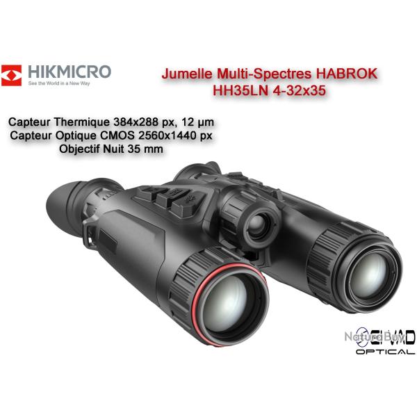 Jumelle HIKMICRO Multi-Spectres HABROK - HH35LN 4-32X35