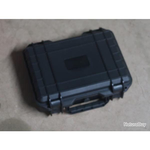 MALETTE TRANSPORT ABS POUR ARME DE POING 4 COUCHES MOUSSE UNE MODULABLE FORME DE L'ARME Ref 84/2025