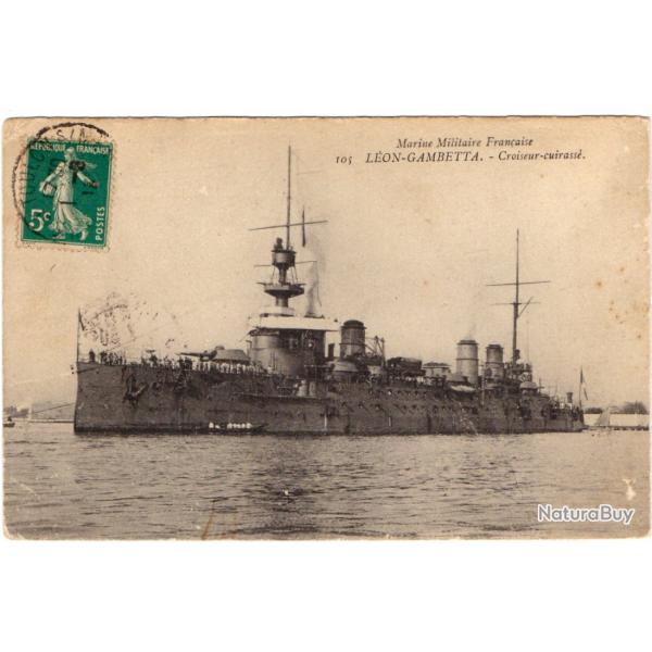 CPA- Marine Militaire Fran�aise -L�ON - GAMBETTA -Croiseur-Cuirasse N�3011