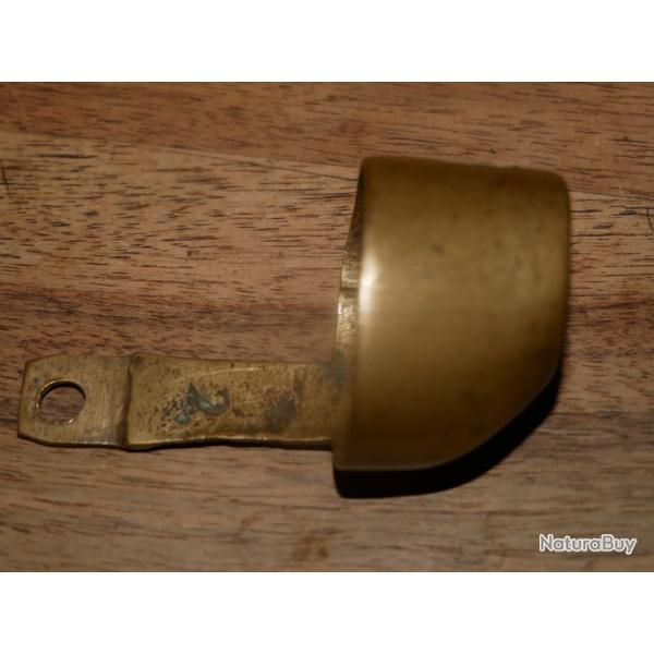 Embouchoir en laiton de pistolet � silex et � percussion 1822