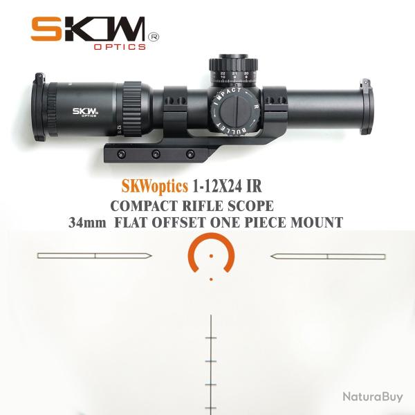 Lunette de vis�e SKWoptics Compact 1-12x26IR -**Option C Paiement en 3 ou 4 fois -