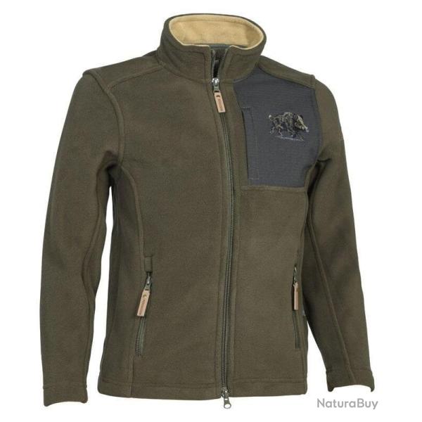 Blouson polaire enfant broderie sanglier PERCUSSION