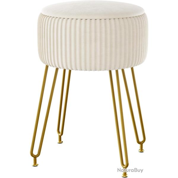 Velvet Rangement Repose,Table de Maquillage Pieds Table d'appoint avec Pieds en Acier dor Housse