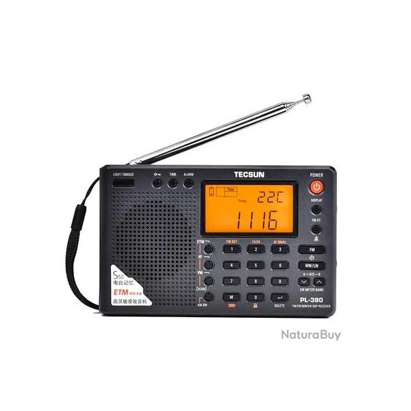 Radio Portable - TECSUN - PL-380 - FM Stro - DSP - Compacte et lgre